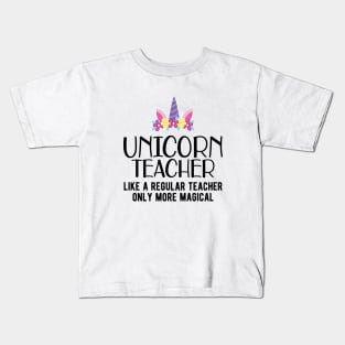 Unicorn Teacher Kids T-Shirt